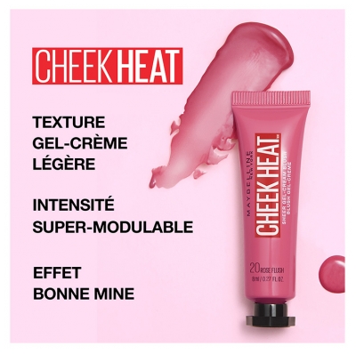 Maybelline New York Cheek Heat Blush Gel-Crème 10 ml - Teinte : 25 Fuchsia Spark