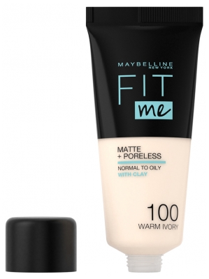 Maquillaje Fluido Mate Fit Me + Poreless 30 ml - Tinte: 100 Oro marfil