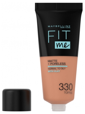 Maquillaje Fluido Mate Fit Me + Poreless 30 ml - Tinte: 330 Caramelo dorado