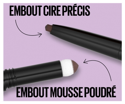 Maybelline New York Express Brow Satin Duo Crayon Sourcils + Poudre 1,9 g - Teinte : Black Brown