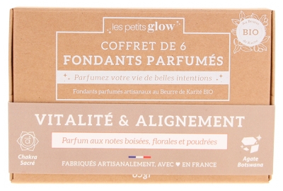 Natura Square Set Les Petits Glow 6 Parfümierte Fondants Vitalität & Alignement Bio 65 g