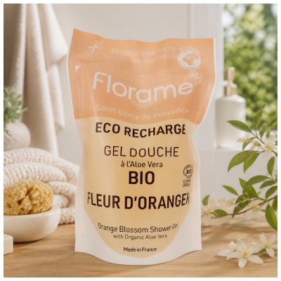 Florame Luomu Suihkugeeli Appelsiininkukka Eco-Täyttöpakkaus 700 ml