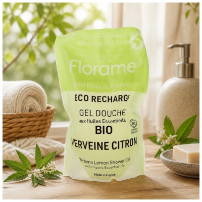 Florame Organic Verbena Lemon Douchegel Eco-Refill 700 ml