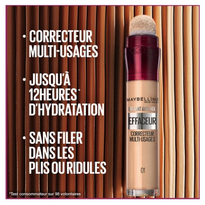 Maybelline New York Instant Anti-Âge Effaceur Correcteur Multi-Usages 6,8 ml - Teinte : 121 Miel Clair
