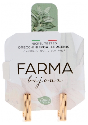 Pharma Bijoux Boucles d'Oreilles Hypoallergéniques Créoles Carrées 17 mm