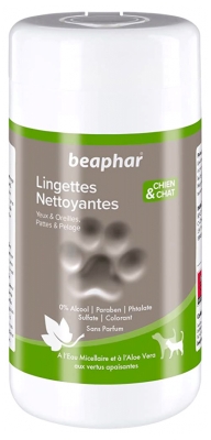 Beaphar Lingettes Nettoyantes Chien & Chat 100 Lingettes