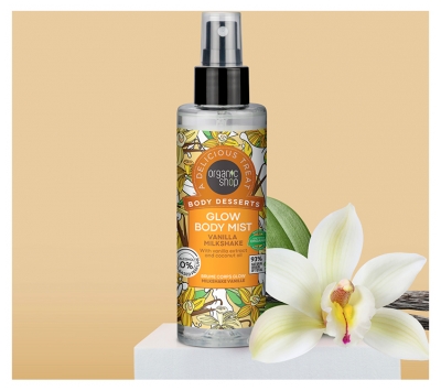 Organic Shop Kūno Desertai „Glow“ Kūno Migla Vanilė 200 ml