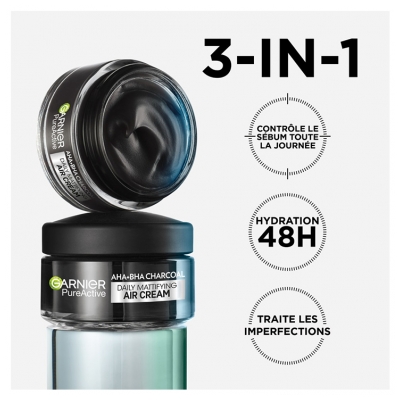 Garnier PureActive Air Cream Soin Matifiant Quotidien 3en1 50 ml