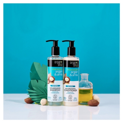 Organic Shop Natürliche Pflegende Haarspülung Argan & Amla 280 ml