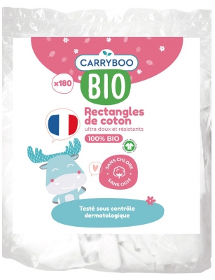 Pătrățele de Bumbac Bio Carryboo 180 Bucăți