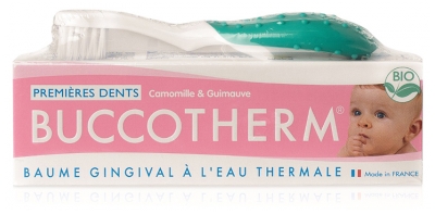 Buccotherm Biologische Eerste Tandjes Kit 0-2 Jaar - Kleur: Groene tandenborstel