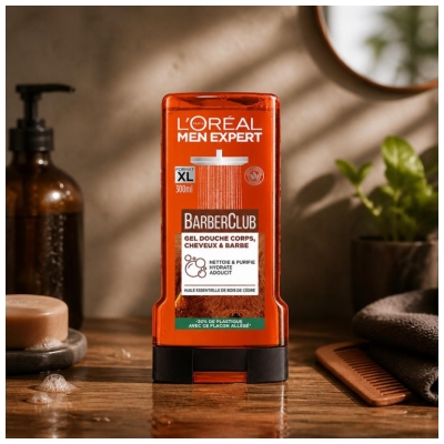 L'Oréal Paris Men Expert Barber Club Suihkugeeli Vartalolle, Hiuksille ja Parralla 300 ml