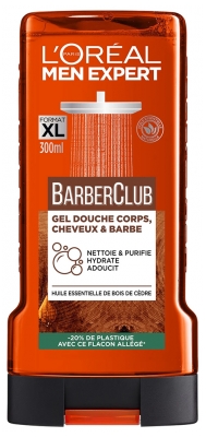 L'Oréal Paris Men Expert Barber Club Gel Douche Corps Cheveux et Barbe 300 ml
