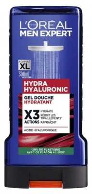 Men Expert Gel de Ducha Hidratante Hydra Hyaluronic Triple Acción 300 ml