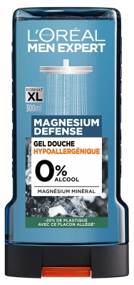 Gel de Banho Hipoalergénico Magnesium Defense Men Expert da L'Oréal Paris 300 ml
