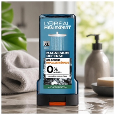 L'Oréal Paris Men Expert Magnesium Defense Hipolergeni Gel za prhanje 300 ml