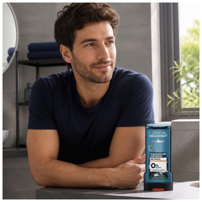 L'Oréal Paris Men Expert Magnesium Defense Hipolergeni Gel za prhanje 300 ml