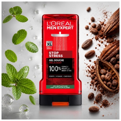 L'Oréal Paris Men Expert Stop Stress Sproščujoč Gel za Prhanje 300 ml