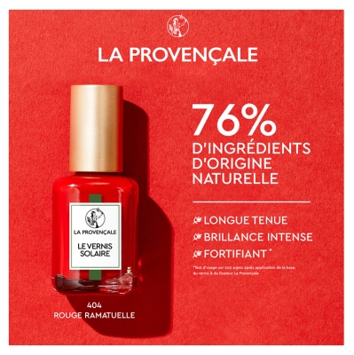 La Provençale Bio Le Vernis Solaire 13 ml - Couleur : 404 Rouge Ramatuelle