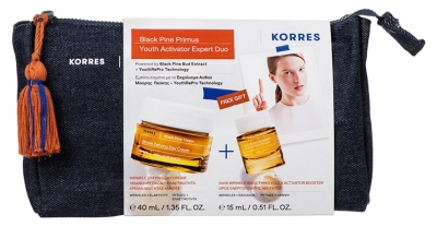 Korres Sort Fyr Primus Udglattende Ungdomscreme Dag 40 ml + Ungdomsaktiverende Serum 15 ml Gratis