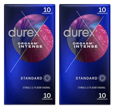 Durex Orgasm'Intense Lot de 2 x 10 Préservatifs