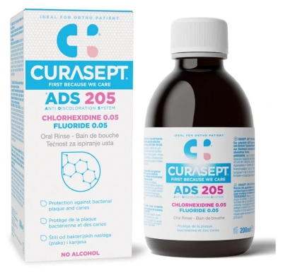 Curasept ADS 205 Bain de Bouche Chlorhexidine & Fluoride 200 ml
