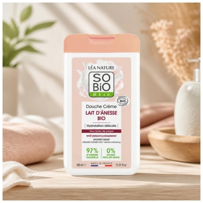 Léa Nature SO BIO étic Organic Donkey Milk Cream Shower 450 ml