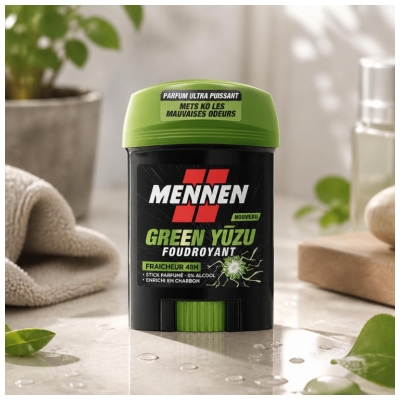 Mennen Deodorantti Green Yuzu Raikkaus 48H Laaja Puikko 60 ml