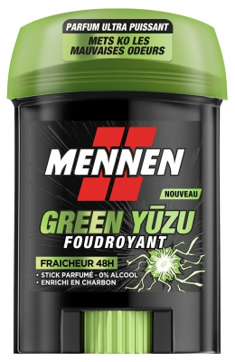 Mennen Desodorante Green Yuzu Frescor 48H Bastão Largo 60 ml