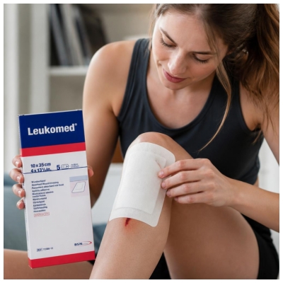 Essity Leukomed 5 Pansamente Absorbante Netesute 10 x 35 cm