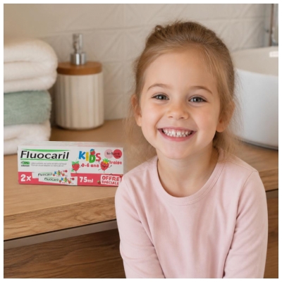 Fluocaril Kids Bi-Fluorescerende Tandpasta 0-6 Jaar Set van 2 x 75 ml