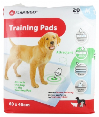 Flamingo Tapete de Treino para Cachorro 20 Peças 60 x 45 cm