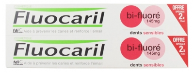 Fluocaril Dentífrico Dientes Sensibles Bi-Fluorado Lote de 2 x 75 ml