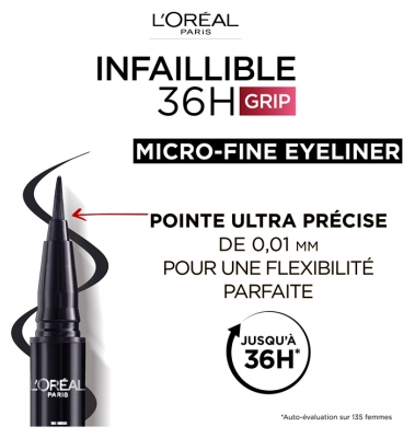 L'Oréal Paris Infaillible Grip 36H Micro-Fine Brush Eye Liner 0,4 g - Teinte : 03 Ancient Rose