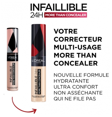 L'Oréal Paris Infaillible 24H More Than Concealer Correcteur Haute Couvrance 11 ml - Teinte : 326 Neutre Vanille