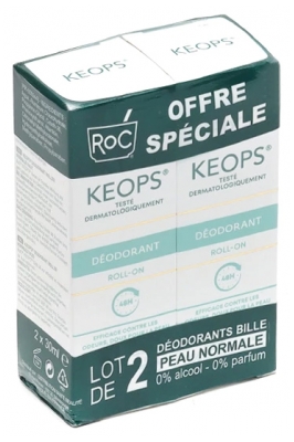 RoC Keops Déodorant à Bille 48H Lot de 2 x 30 ml