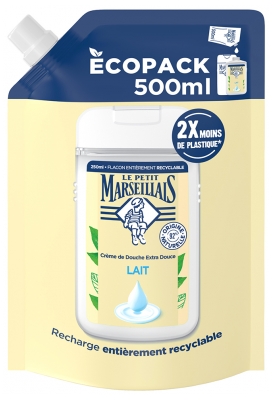 Le Petit Marseillais Crème de Douche Extra Douce Lait Éco-Recharge 500 ml