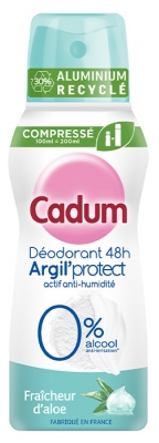 Cadum Argil'Protect Déodorant 48H Fraîcheur d'Aloé Spray 100 ml