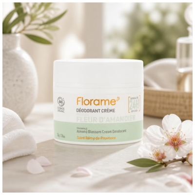 Desodorizante Creme 24H Flor de Amêndoa Bio 50 g Florame