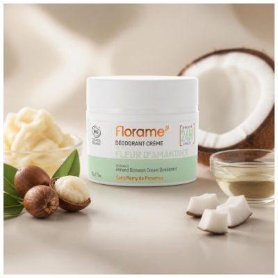 Desodorizante Creme 24H Flor de Amêndoa Bio 50 g Florame