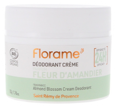 Florame Krémový deodorant 24H Bio mandlový květ 50 g