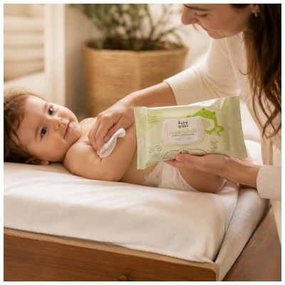 MKL Green Nature Baby Green Toallitas de Agua Ecológicas 56 Toallitas