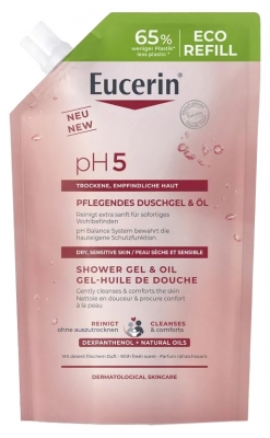 Eucerin pH5 Dušo želė-aliejus Eco-papildymas 400 ml