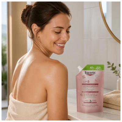 Eucerin pH5 Gel-Olie Brusebad Øko-Genopfyldning 400 ml