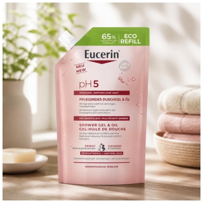 Eucerin pH5 Suihkugeeli Öljy Eko-täyttöpakkaus 400 ml