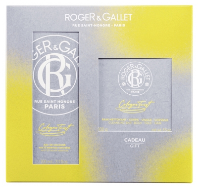 Roger & Gallet Cologne Twist Eau de Cologne 100 ml + Pain Nettoyant Corps Visage et Cheveux 100 g Offert