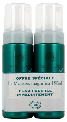 Sanoflore Mousse Magnifica Nettoyante Anti-Imperfections Bio Lot de 2 x 150 ml
