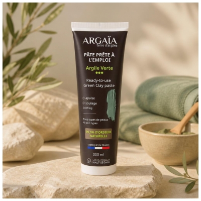 „Argaïa“ Paruošta Naudoti Žaliojo Molio Pasta 300 ml