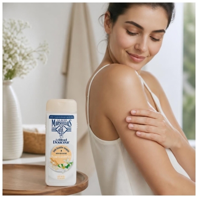 Le Petit Marseillais Soin Douche Le Rituel Douceur Peau Réconfortée Lait de Riz et Jasmin 400 ml