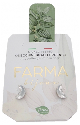 Farma Bijoux Boucles d'Oreilles Hypoallergéniques Lune Crystal 40 mm